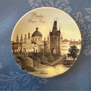 Prague Souvenir 4” dia Ceramic Plate